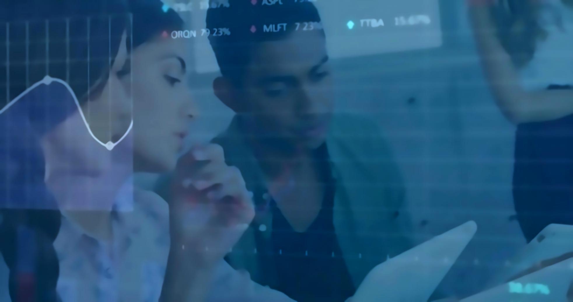 Students collaborating on blockchain development projects